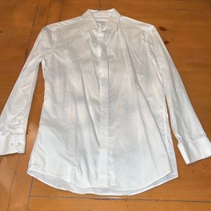 Mens white button down shirt - size medium (slim fit & stretch)